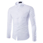 Herren elegante Langarmhemd R&B