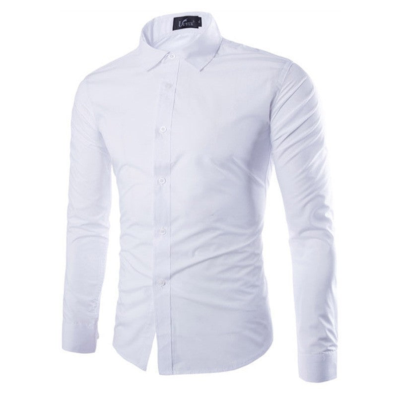 Herren elegante Langarmhemd R&B
