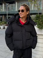 R&B | Kurze Kapuzen Puffjacke