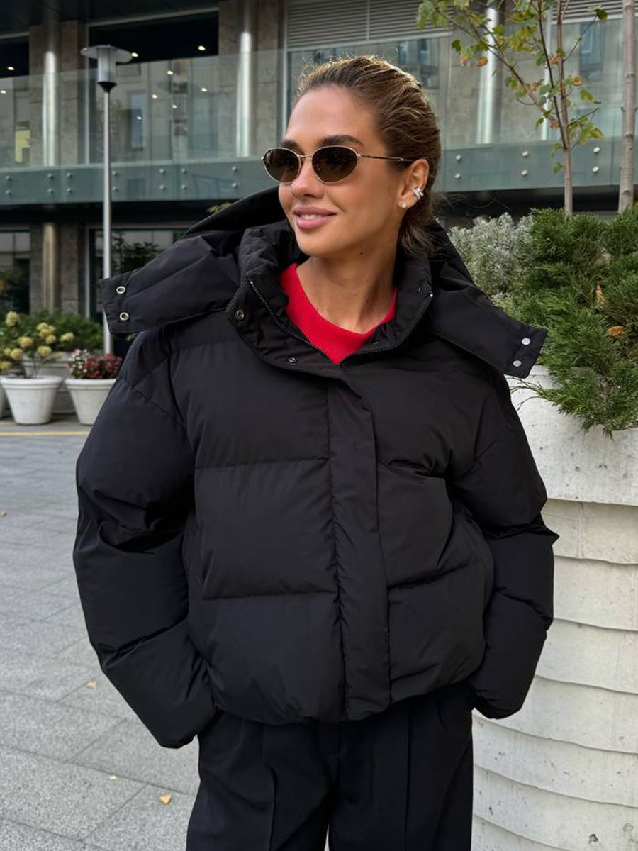 R&B | Kurze Kapuzen Puffjacke
