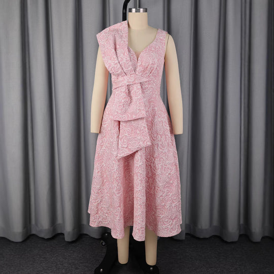 Damen Hochwertiges Abendkleid mit romantischen Blumenapplikationen R&B