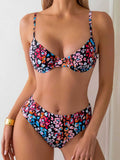 Damen Bikini-Set mit tierischem Mustermix R&B