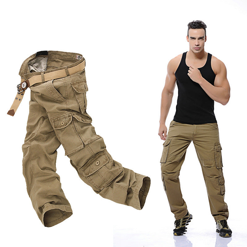 Herren Multifunktionale Cargo-Hose mit verstellbarem Bund und zahlreichen Taschen R&B