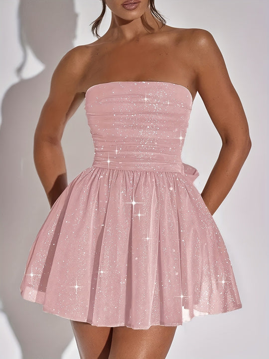 Damen Mini-Kleid im glamourösen Shimmer-Design R&B