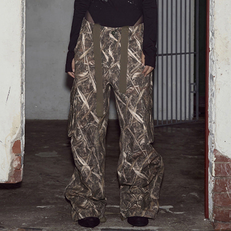 Damen Utility-Hosen im Camouflagedesign mit verstellbarem Bund und praktischen Seitentaschen R&B