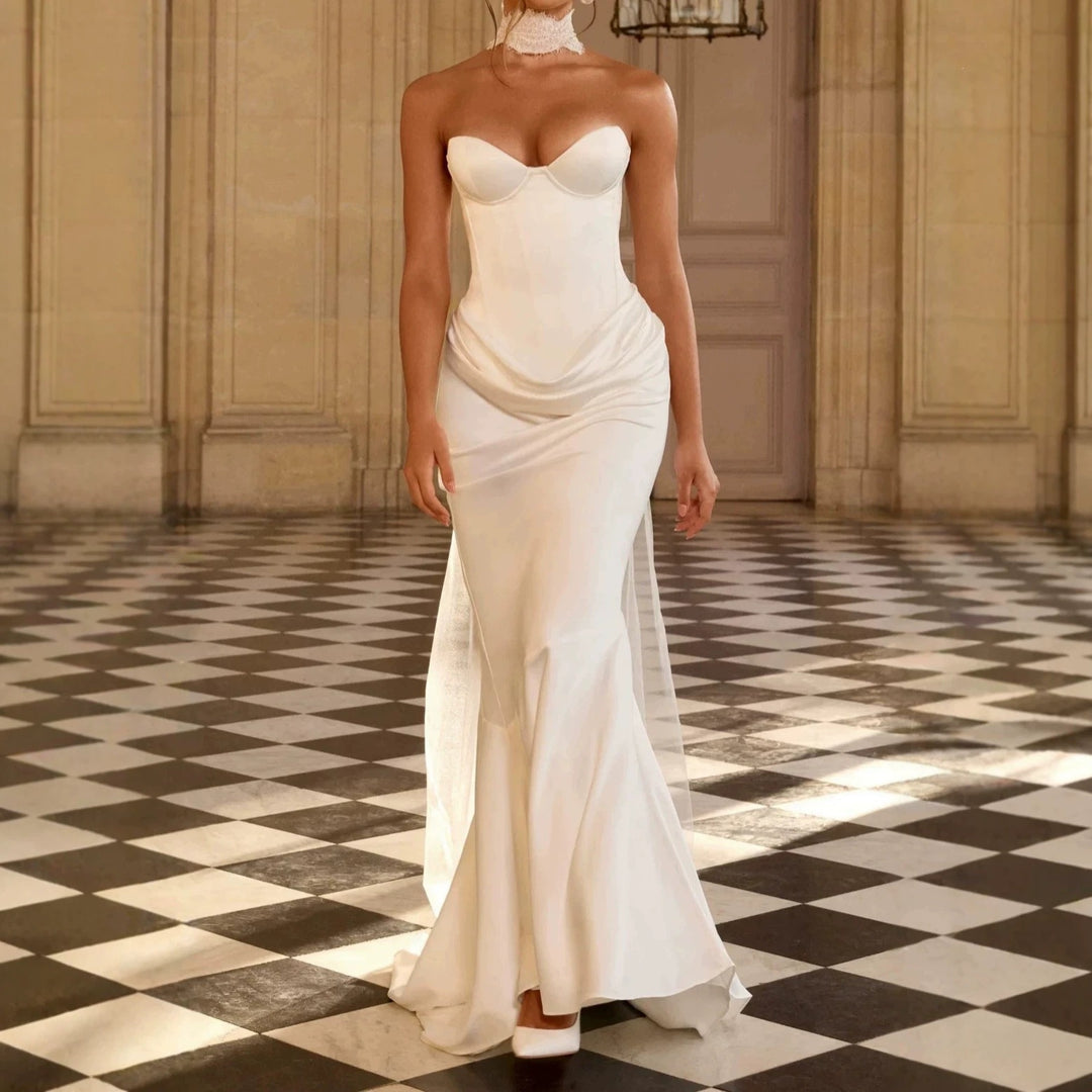 Damen Glamouröses Abendkleid mit taillierter Korsett-Optik R&B