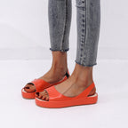 Damen Komfortable Offene Sandalen mit elastischem Riemendesign R&B