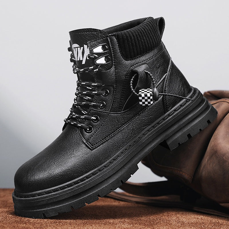 Damen robuste High-Top Stiefel mit atmungsaktivem Rippenkragen und rutschfester Sohle R&B