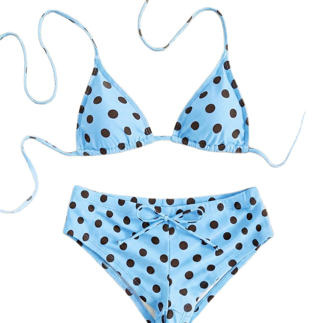 Damen Trendiger Punkte-Bikini mit verstellbarem Höschen R&B