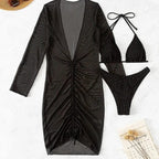 Damen Strandkleid mit elegantem Wickeldesign R&B