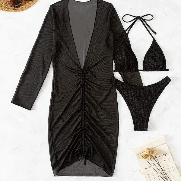 Damen Strandkleid mit elegantem Wickeldesign R&B