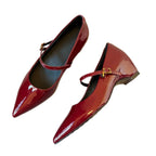 Damen Ballerinas mit elegantem Riemchen und spitzem Zehenbereich