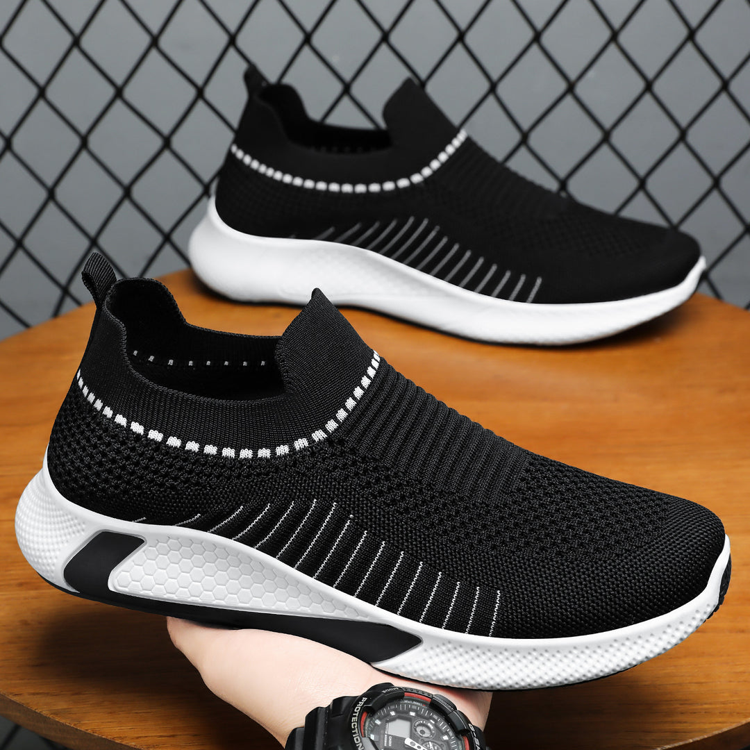 Damen Sportive Slip-On Sneakers mit elastischem Mesh-Obermaterial R&B
