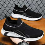 Damen Sportive Slip-On Sneakers mit elastischem Mesh-Obermaterial R&B