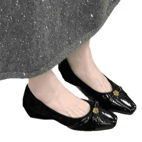 Damen elegante Ballerinas mit dekorativer Schleife und komfortablem Fußbett R&B