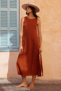 Damen Maxikleid mit elegantem Schnitt und seitlichen Schlitzen R&B