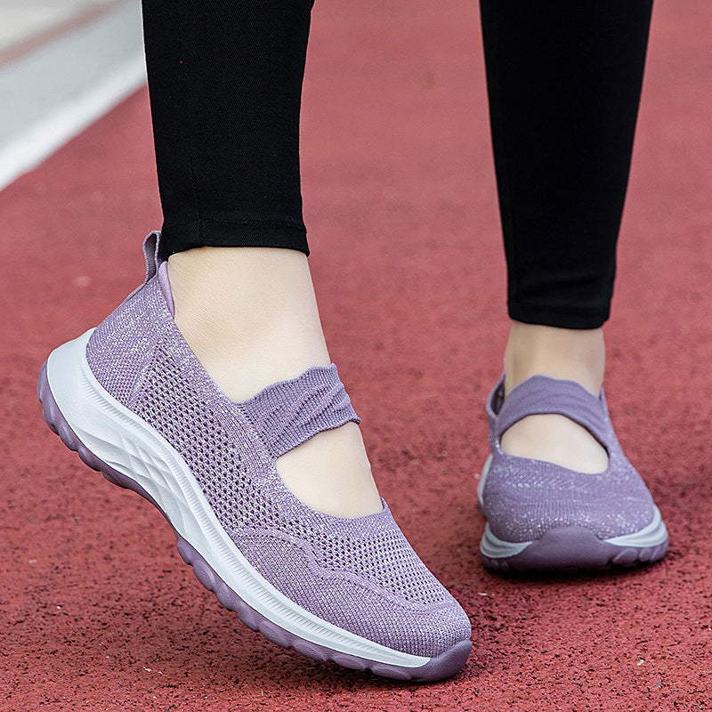 Damen Atmungsaktive Sport-Sneaker mit elastischem Riemen R&B