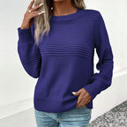 Damen exklusiver Strickpullover mit strukturiertem Design R&B