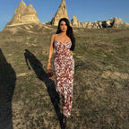 Damen Maxikleid mit elegantem Tiermuster R&B