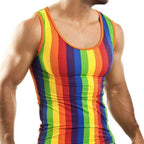 Herren nan figurbetontes Rundhals-Tanktop aus Stretchjersey mit körpernaher Passform R&B