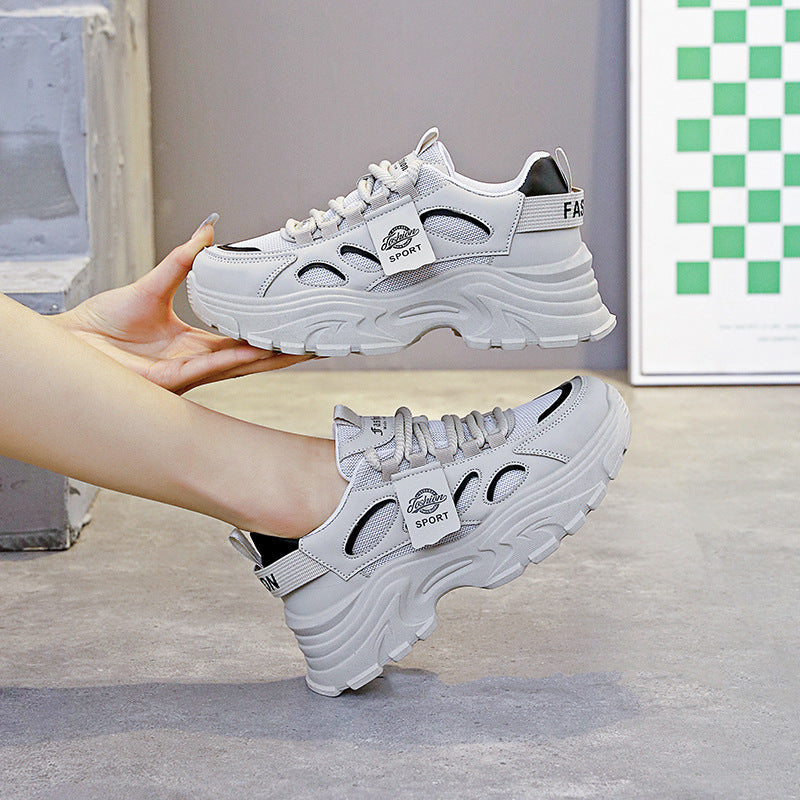Damen sportliche Chunky Sneakers mit rutschfester Sohle und innovativem Design R&B