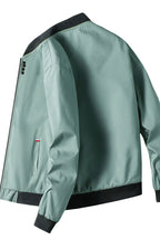 Herren modische Freizeitjacke mit hohem Kragen und seitlichem Reißverschluss R&B