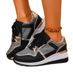 Damen Sportliche Sneakers mit schimmernden Akzenten und atmungsaktivem Obermaterial R&B