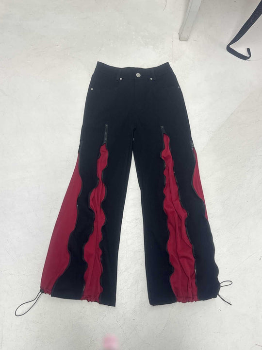 Damen sportliches Crop-Top mit modernem Print und schmalen Trägern R&B