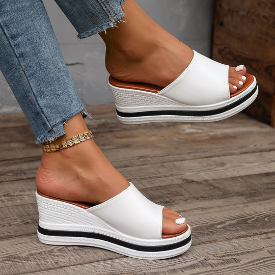 Damen Plattform-Pantoletten mit elegantem Design und offenem Schnitt R&B