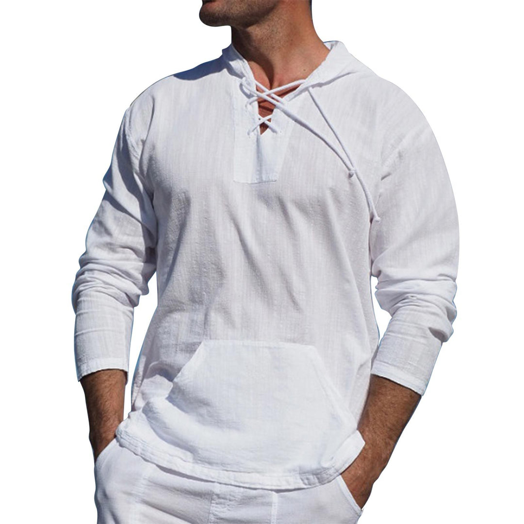 Damen lässiger Langarm-Hoodie mit Kängurutasche und Kapuze R&B