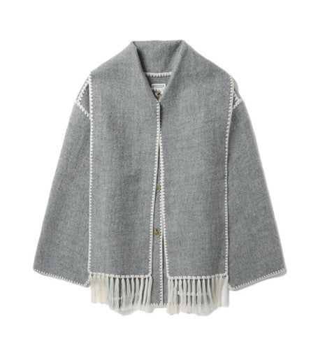 Damen Fransenjacke mit eleganter Saumverzierung R&B