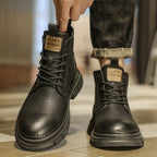 Damen Robuste Lederboots mit rutschfester Gummisohle und dämpfendem Innenfutter R&B