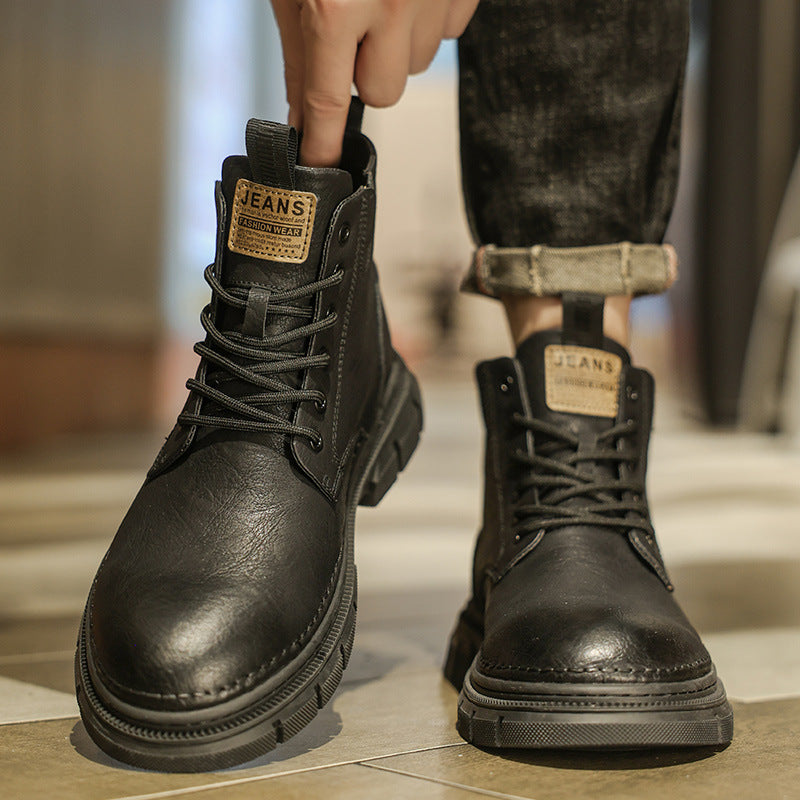 Damen Robuste Lederboots mit rutschfester Gummisohle und dämpfendem Innenfutter R&B