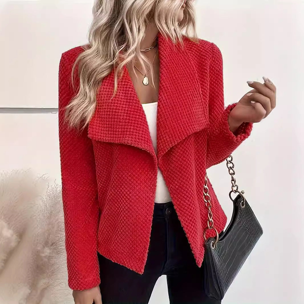 Damen Waffelstruktur Blazer R&B