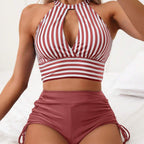 Damen Bikini-Set mit verführerischem Hochschnitt und elegantem Halterneck R&B