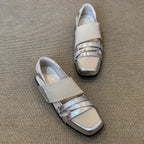 Damen bequeme Slipper mit modernem Riemendesign