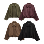 Damen Oversizedjacke aus weichem Textil mit modernem Schnitt R&B