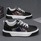 Damen modische Sneakers mit einzigartigem Ethno-Muster und bequemer Sohle