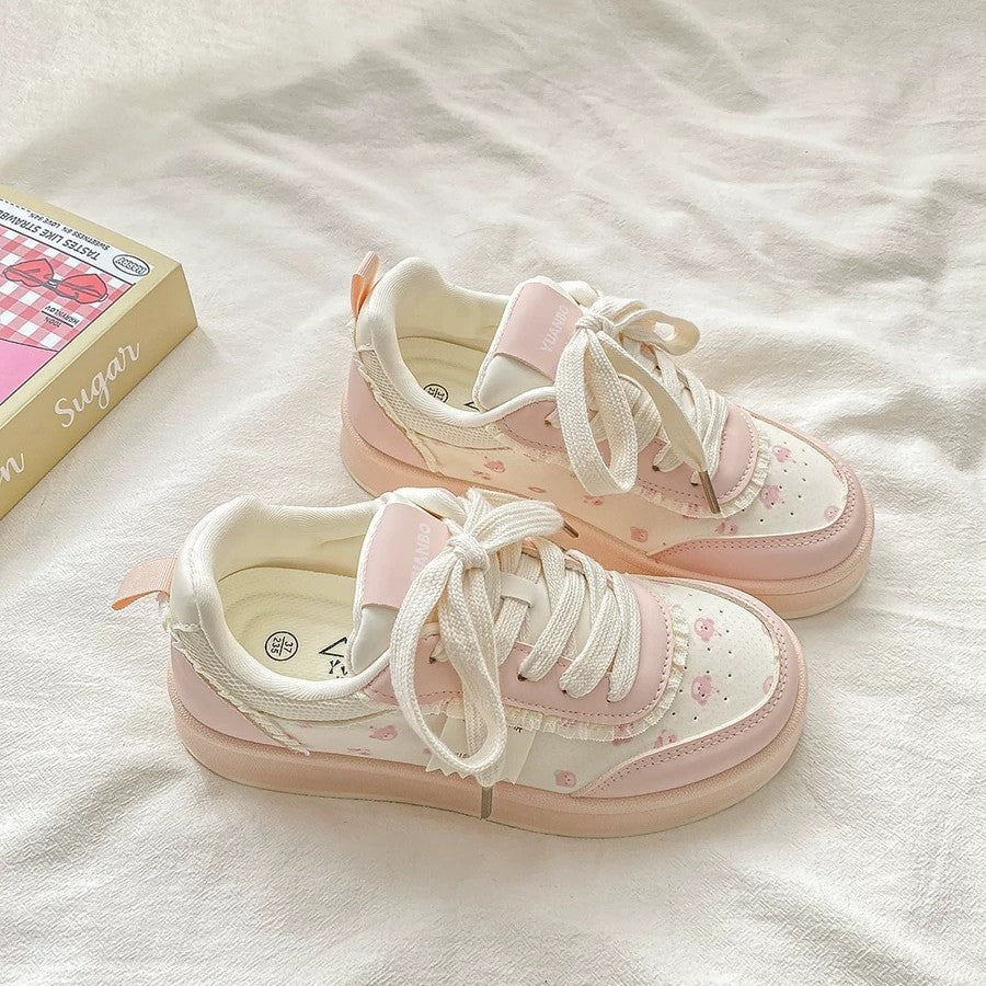 Damen Modische Sneakers mit verspieltem Design und hochwertigem Obermaterial