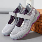 Damen Atmungsaktive Slip-On Sportschuhe mit verstellbarem Klettverschluss R&B