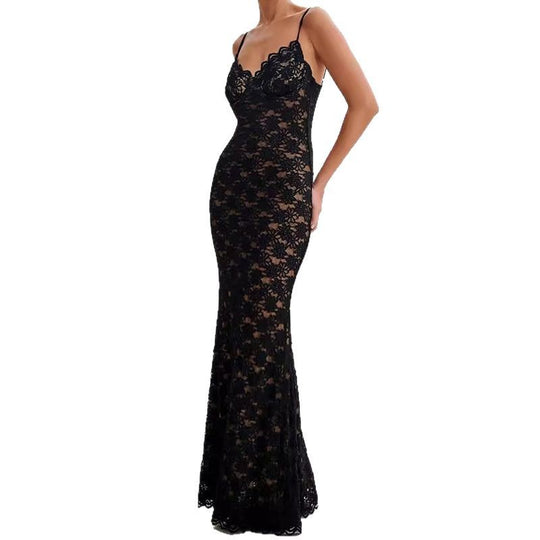 Damen Elegantes Spitzenkleid mit floralen Akzenten R&B