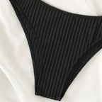 Damen Triangel-Bikini-Set mit verstellbaren Trägern und hohem Beinausschnitt R&B