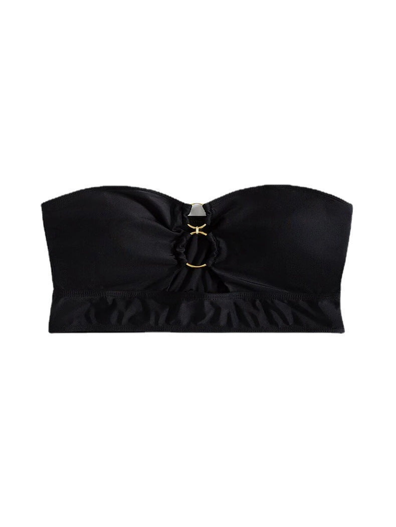 Damen Bandeau-Bikini-Oberteil mit elegantem Ringdetail R&B