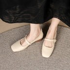 Damen elegante Slingback Ballerinas mit modischem Riemchen und bequemer Sohle R&B