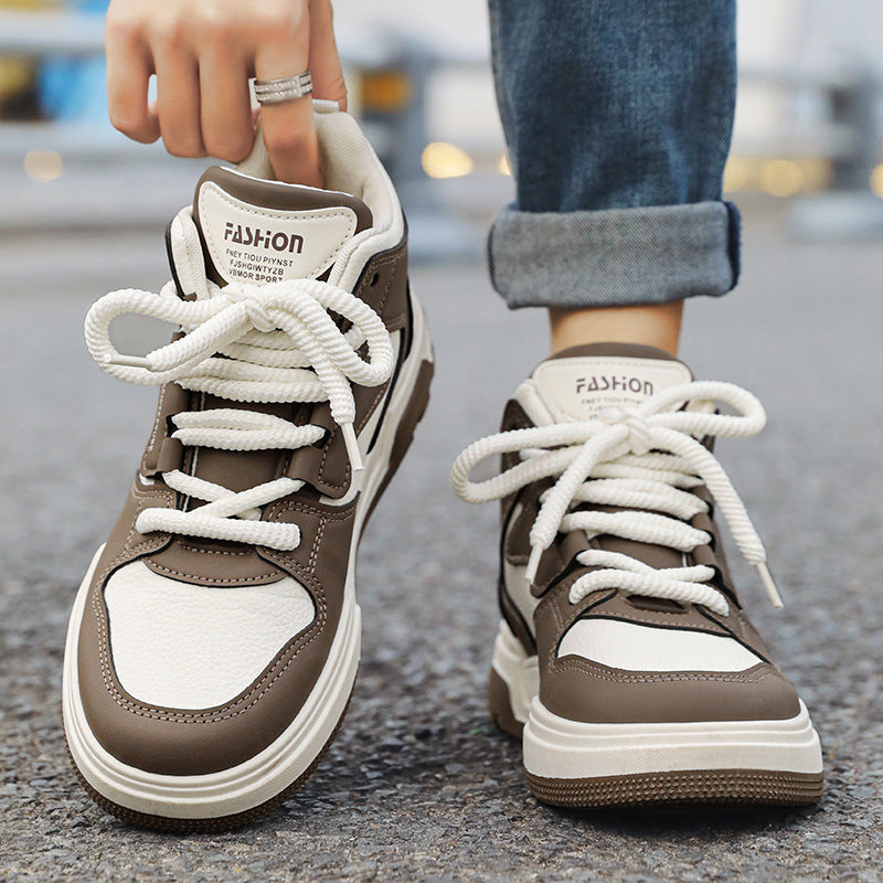 Damen sportliche High-Top Sneakers mit atmungsaktiver Oberfläche und stoßdämpfender Sohle R&B