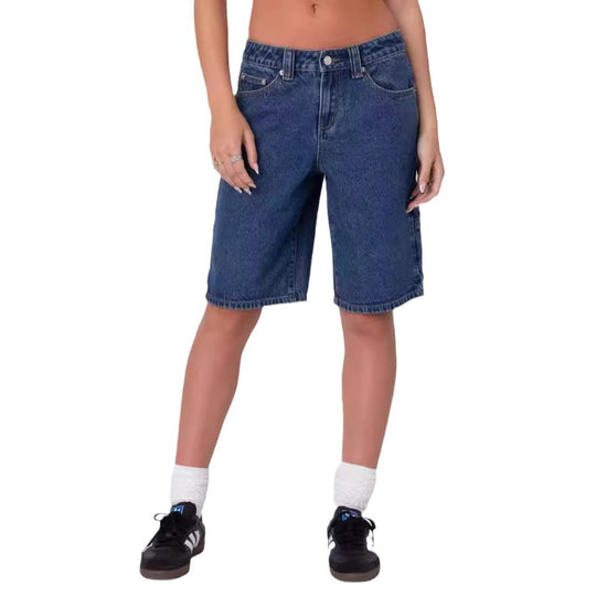 Damen modische Denim-Shorts im lässigen Schnitt mit hoher Taille R&B