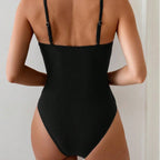 Damen Designer-Einteiler Badeanzug mit elegantem Muschel-Detail R&B