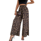 Damen Weite Leoparden-Print Hose R&B