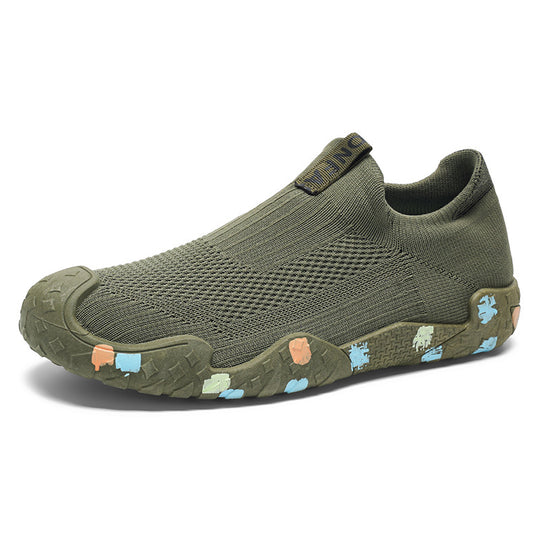 Damen Atmungsaktive Slip-On Sportschuhe mit rutschfester Gummisohle und elastischem Strickmaterial R&B