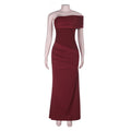 Damen Elegantes Abendkleid mit asymmetrischem Oberteil und figurformenden Raffungen R&B